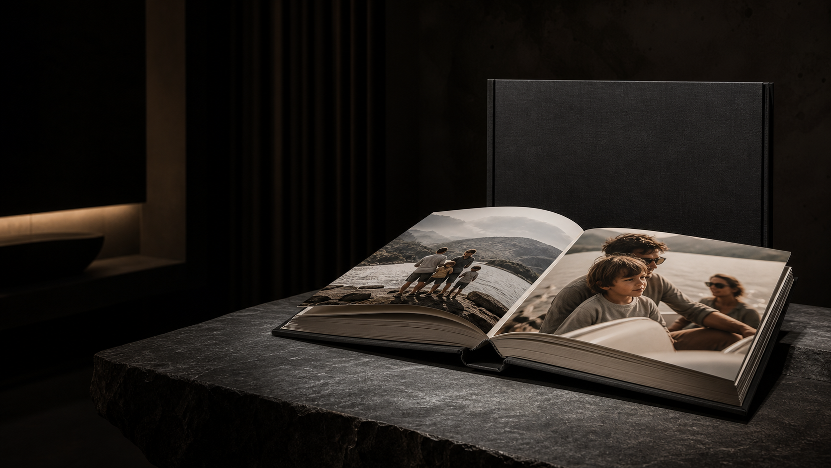 Open Keep a Moment lay-flat photo album